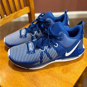 Blue and White Nike Athletic Sneakers